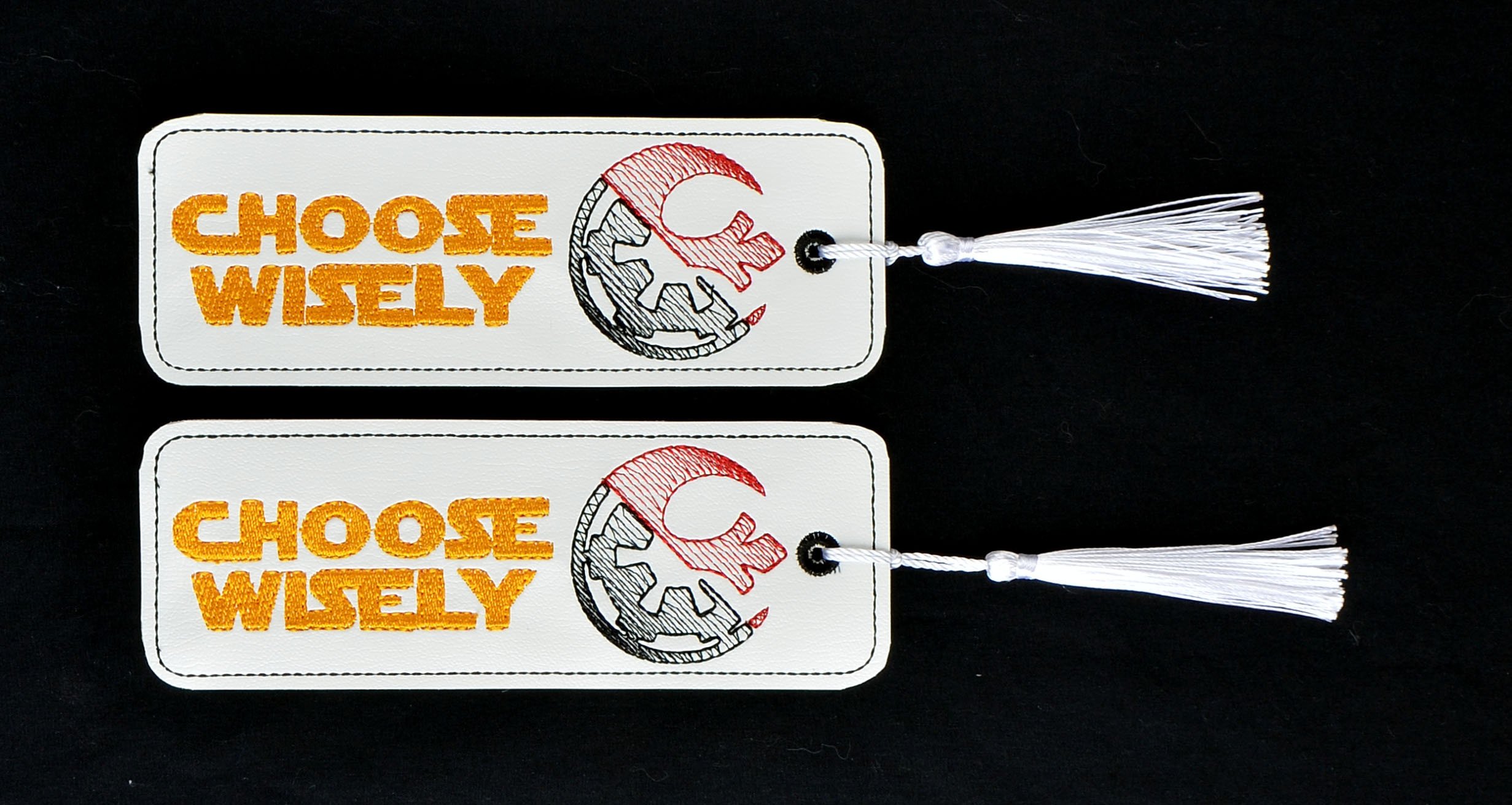 Imperial or Rebel Choose Wisely ITH machine embroidery design