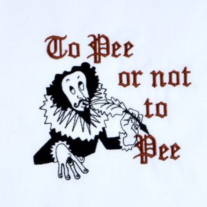 To Pee Or Not To Pee machine embroidery design