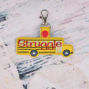 Struggle Bus fob ITH machine embroidery design