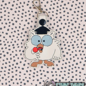 Tootsie Pop Owl fob ITH machine embroidery design