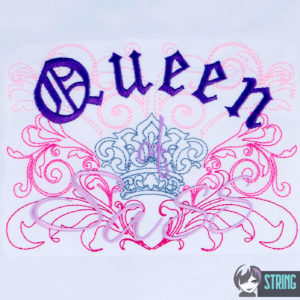 Queen of Sass Kiss My Ass machine embroidery design