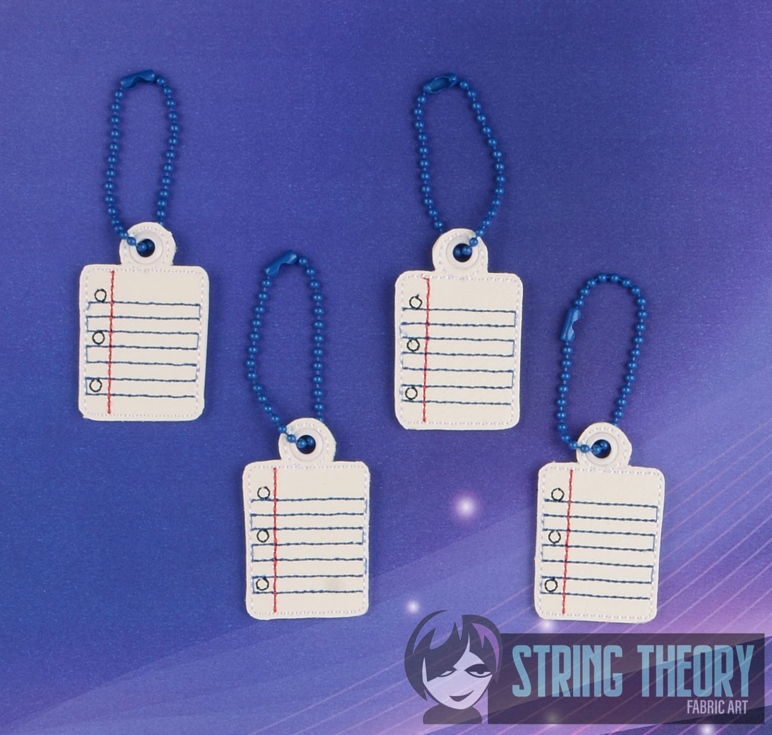 Notebook Paper – String Theory Fabric Art