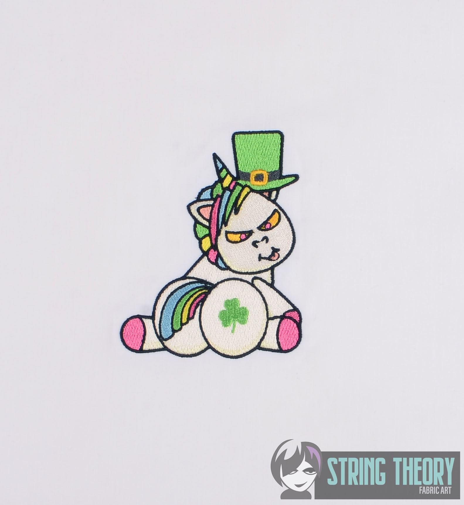 St. Shanky the Unicorn machine embroidery design