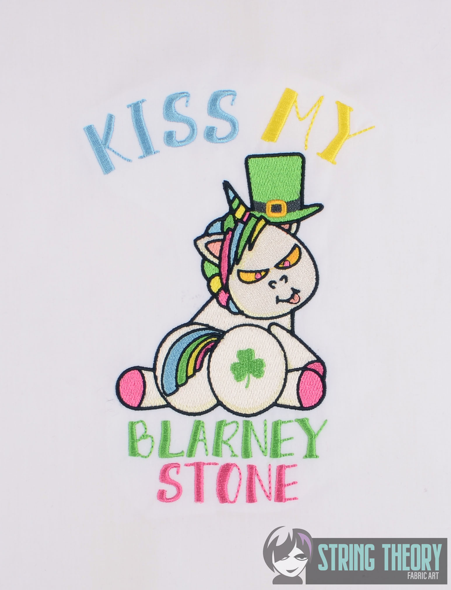 St. Shanky the Unicorn machine embroidery design