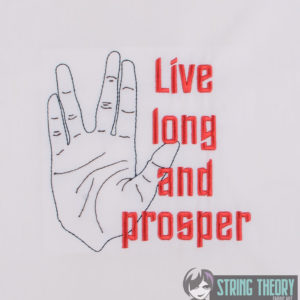 Star Trek Live Long and Prosper machine embroidery design