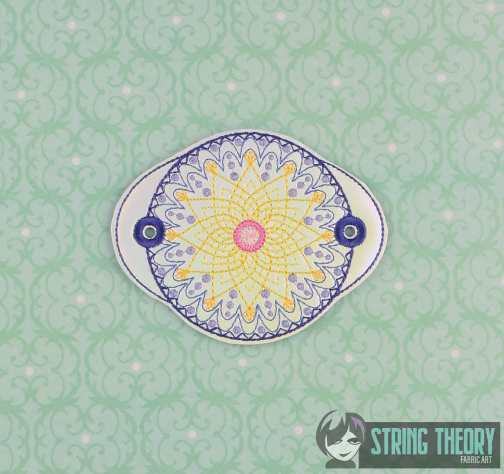 Fractal Flower Bun Cover String Theory Fabric Art