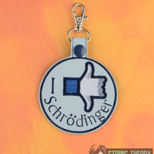 I Like Dislike Schrödinger fob ITH machine embroidery design