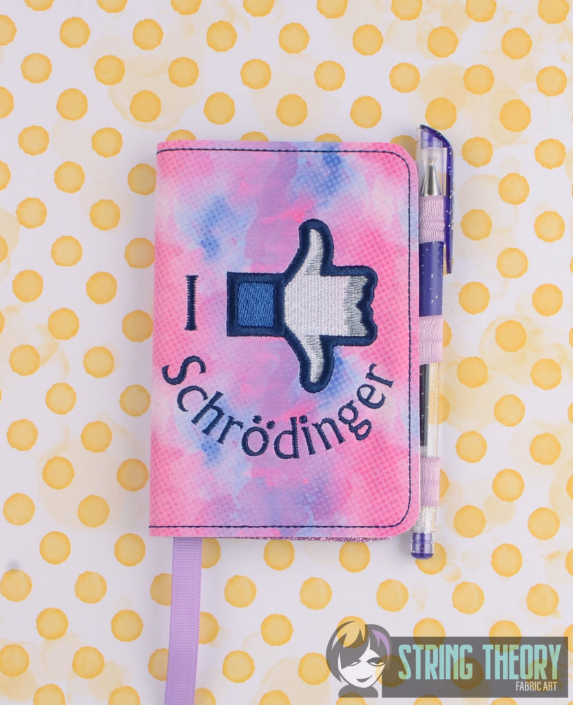 Schrodinger Notebook Cover – String Theory Fabric Art