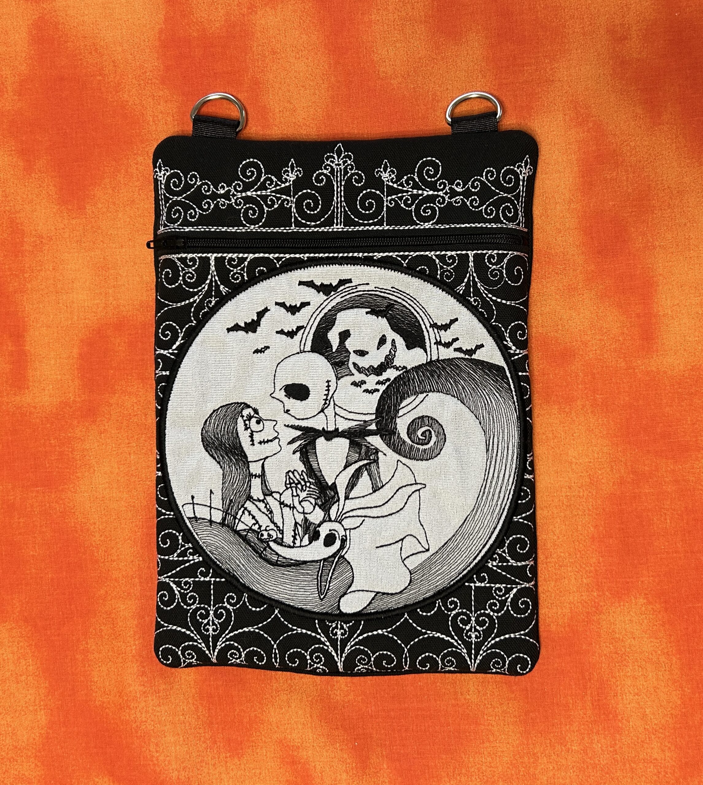 Nightmare Before Christmas ITH Zip Bag Machine Embroidery Design