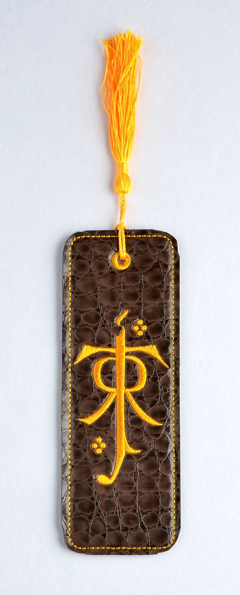 Tolkien Symbol Bookmark – String Theory Fabric Art