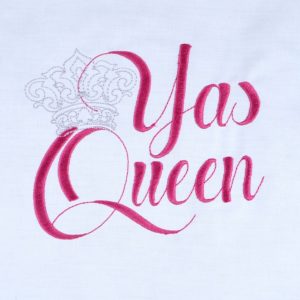 Yas Queen Crown machine embroidery design