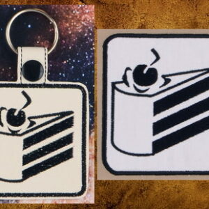 Portals Cake Fob patch ITH machine embroidery design