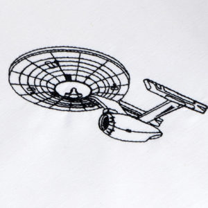 Star Trek USS Enterprise machine embroidery design