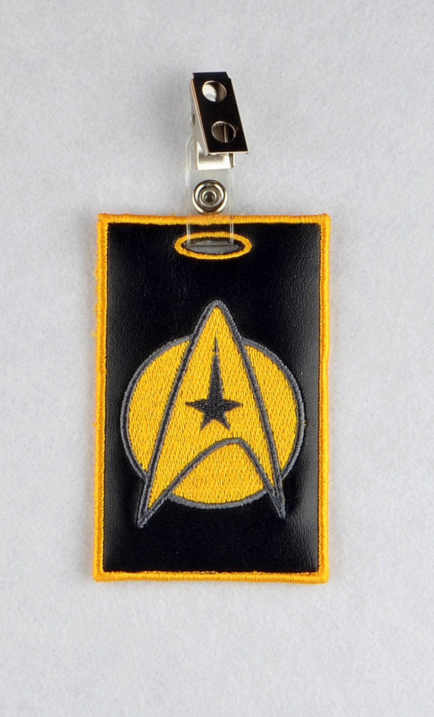 Star Trek Command ID Badge ITH machine embroidery design