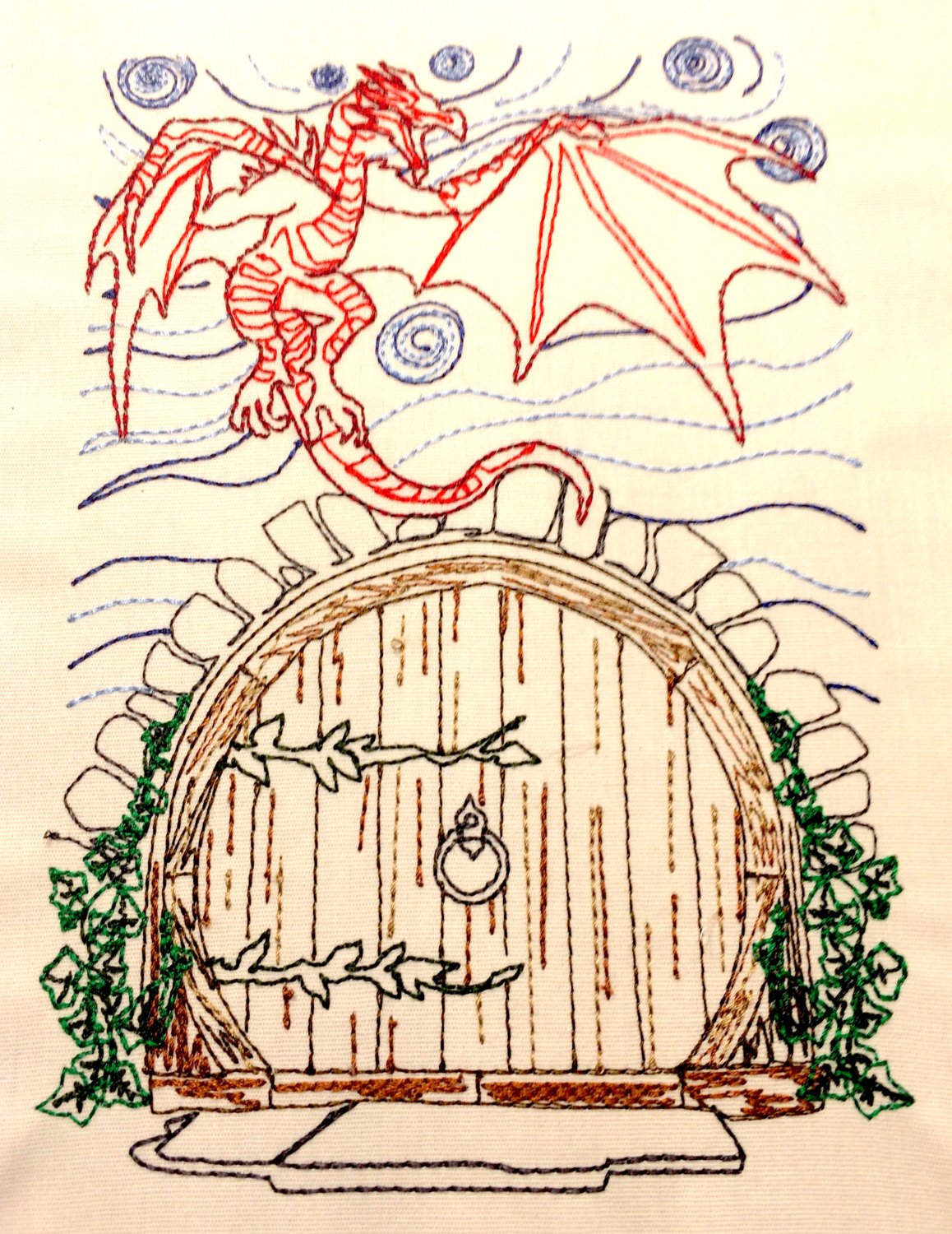 Starry Hobit machine embroidery design