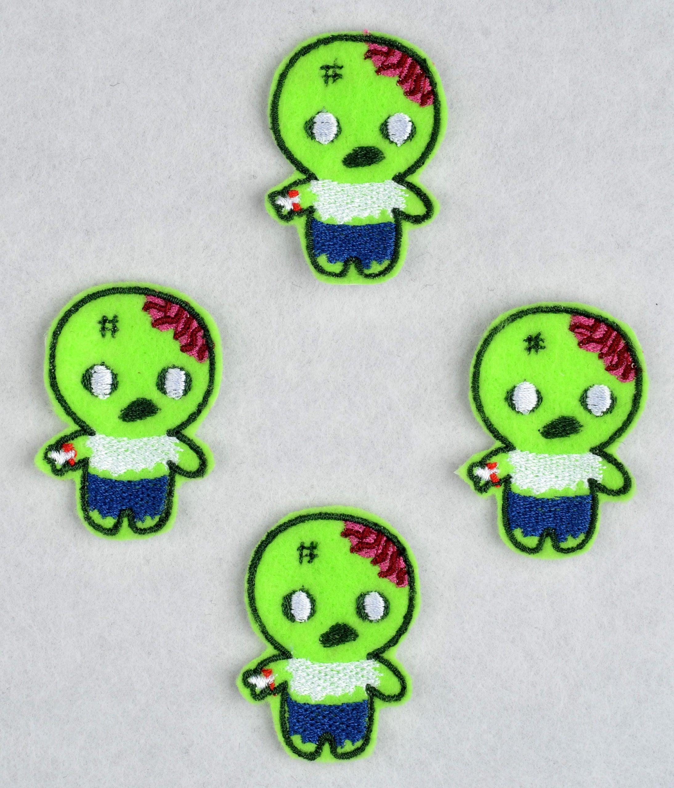 Chibi Zombie feltie ITH machine embroidery design
