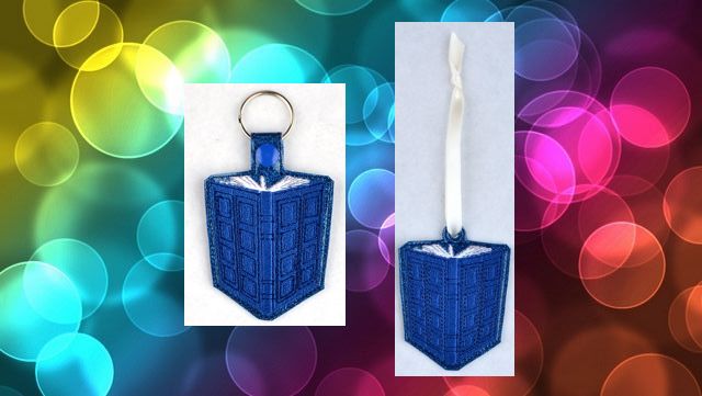 River Song's Journal ornament fob ITH machine embroidery design