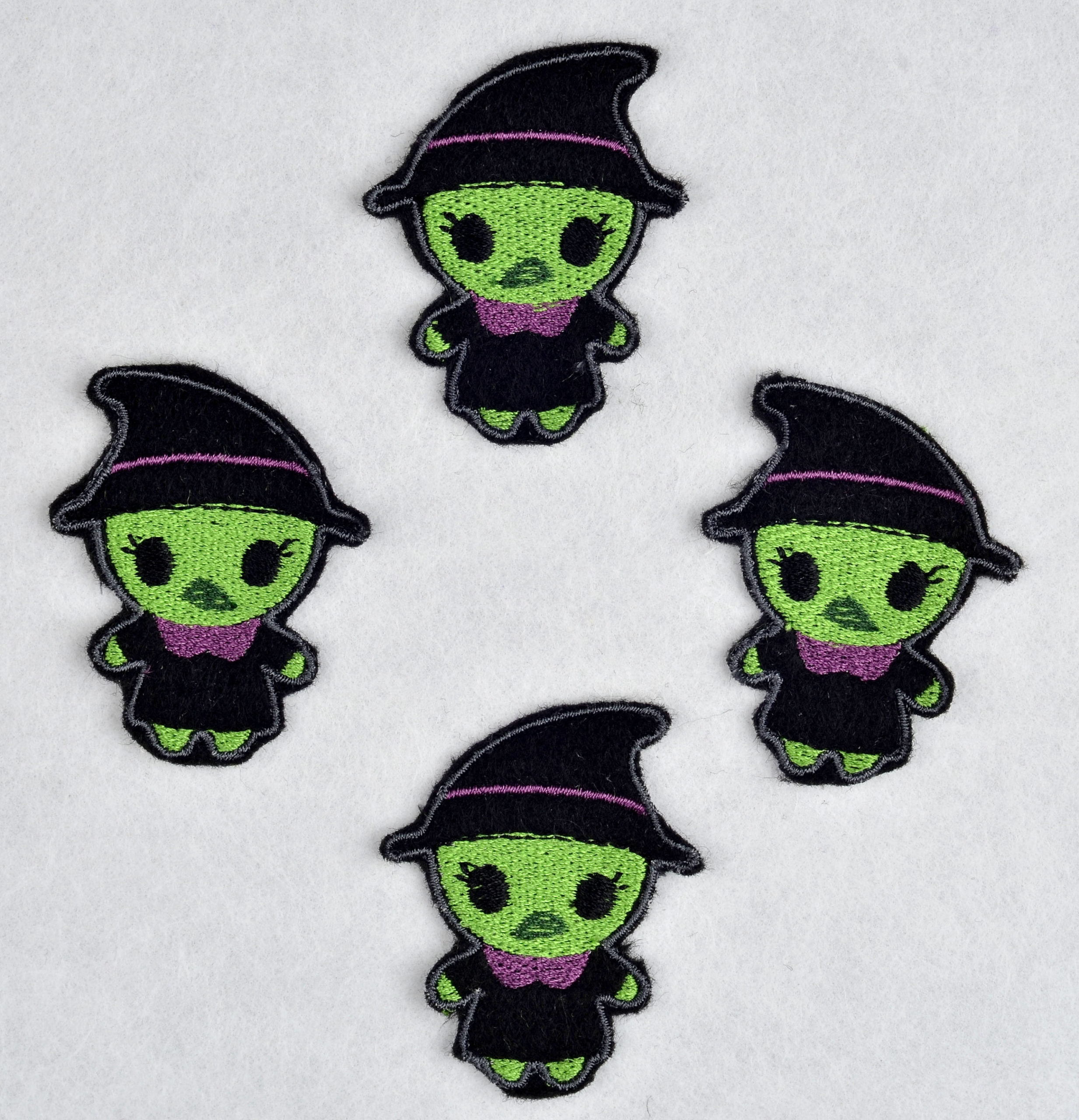 Chibi Witch feltie ITH machine embroidery design