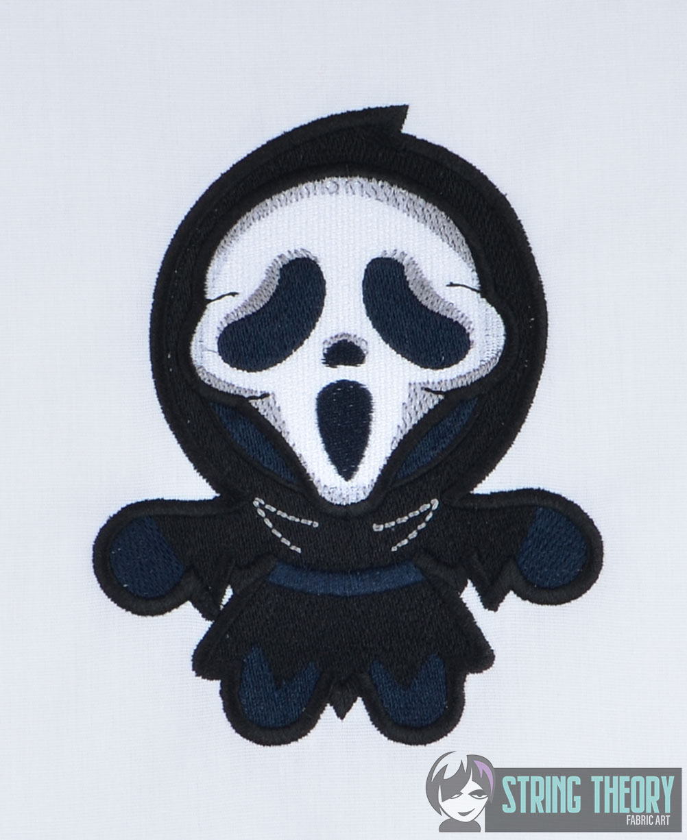 Chibi Ghostface machine embroidery design