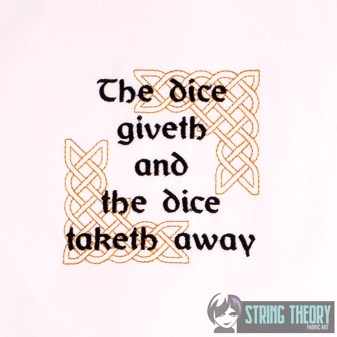 The Dice Giveth and Taketh machine embroidery design