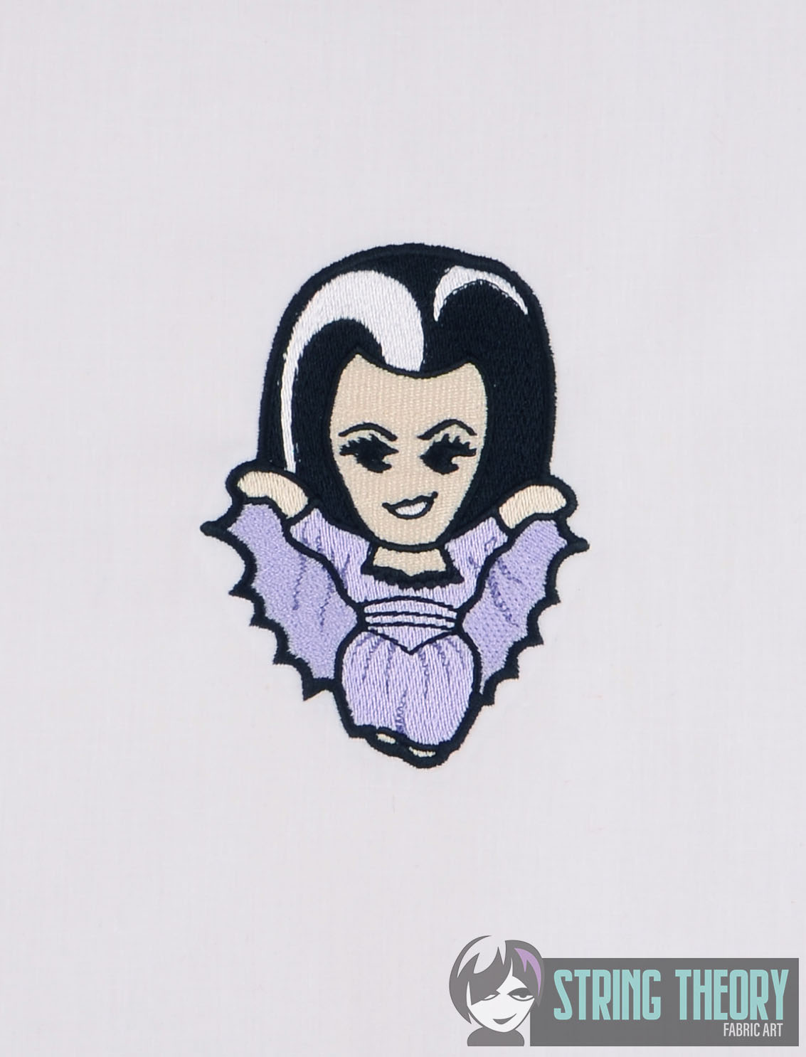 Chibi Lily Munster machine embroidery design