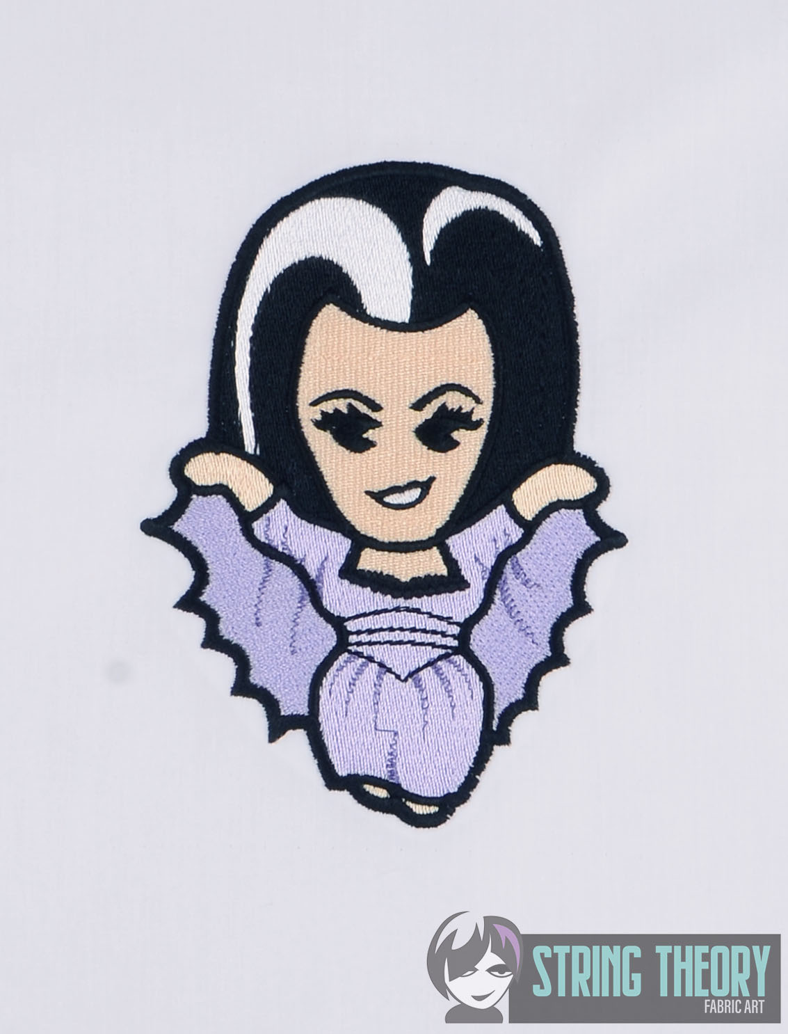 Chibi Lily Munster machine embroidery design
