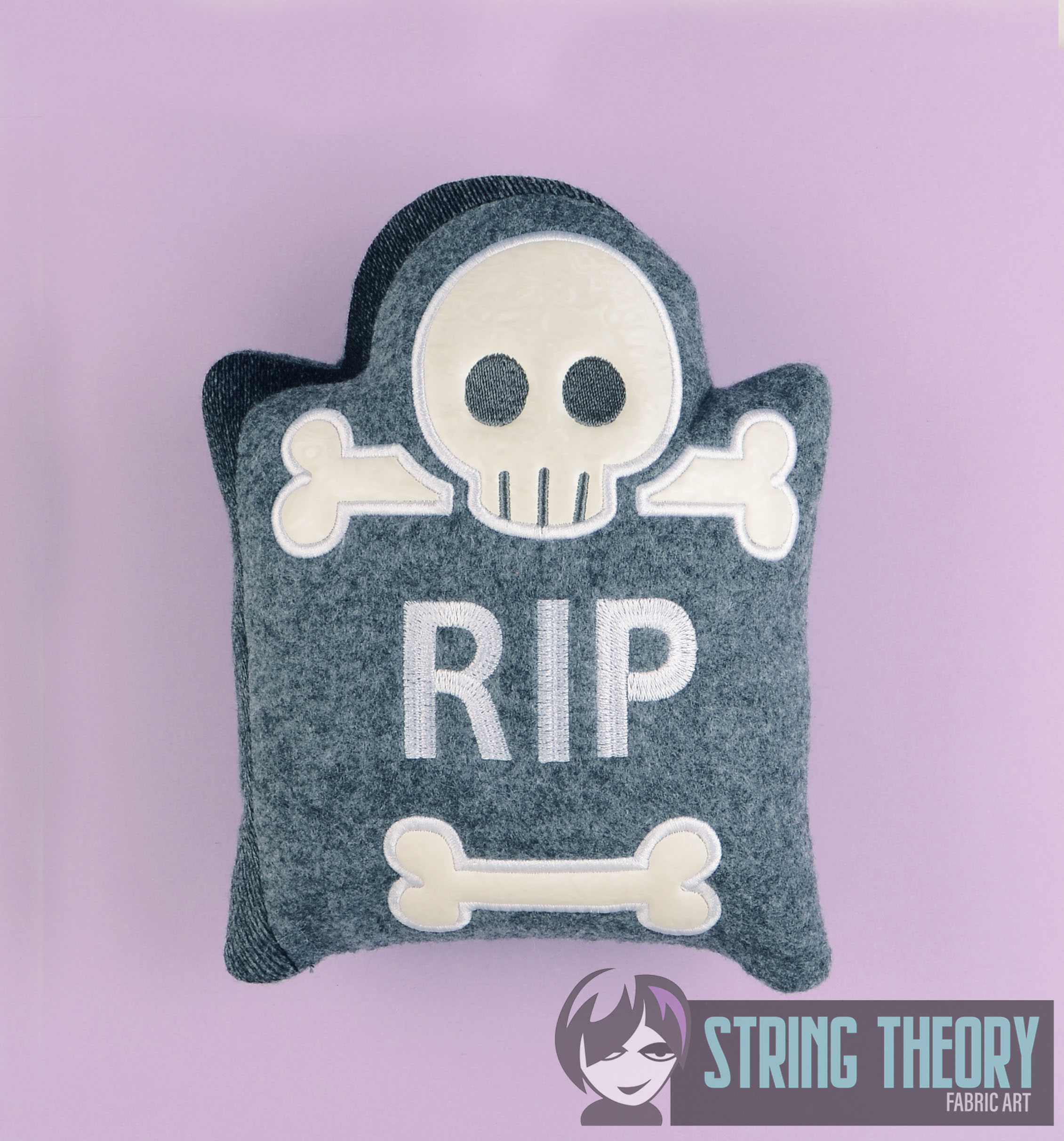 Tombstone stuffie ITH machine embroidery design