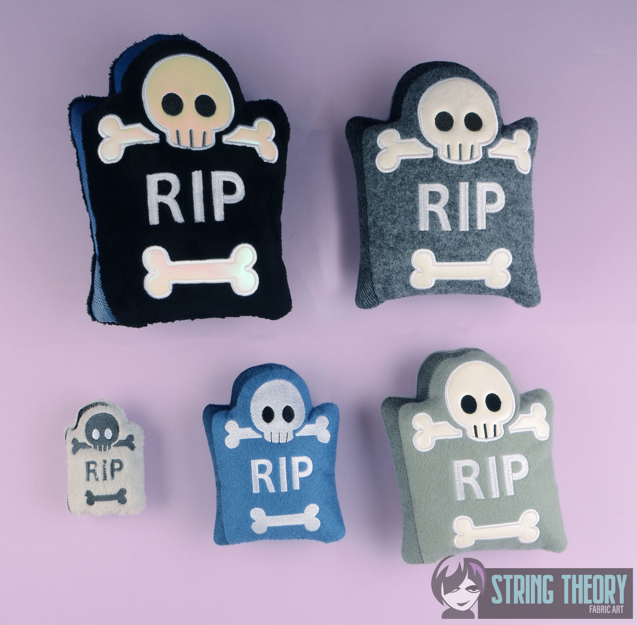 Tombstone stuffie ITH machine embroidery design