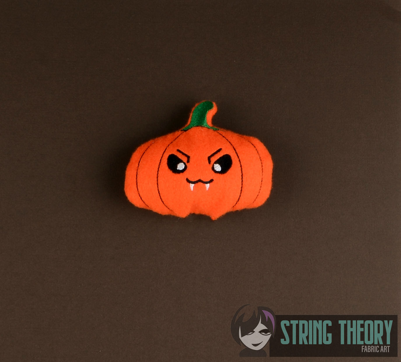 Vampire Pumpkin stuffie ITH machine embroidery design
