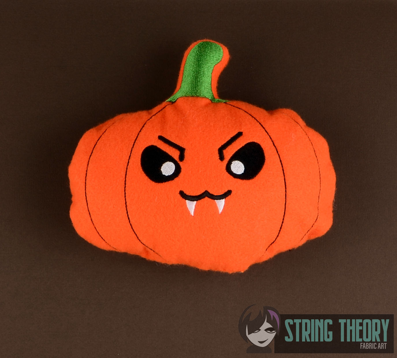 Vampire Pumpkin stuffie ITH machine embroidery design