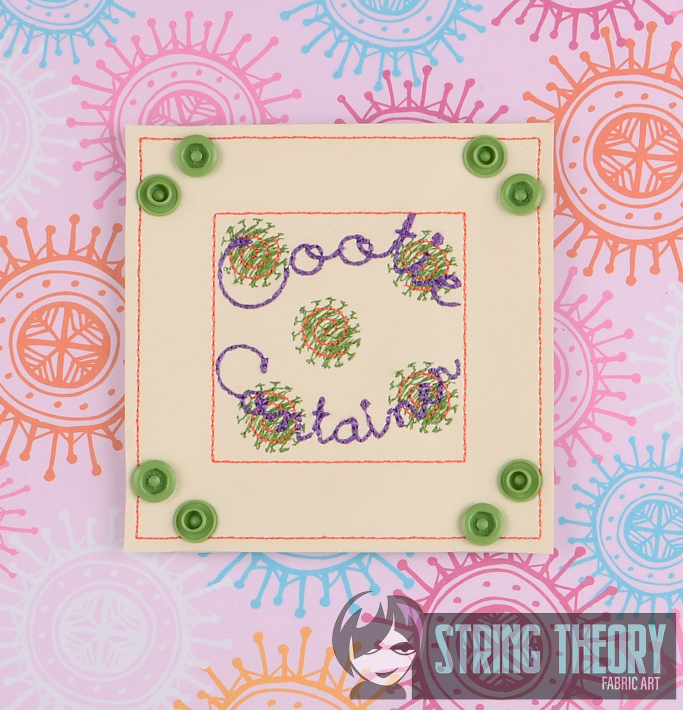 Cootie Container Square dice tray ITH machine embroidery design