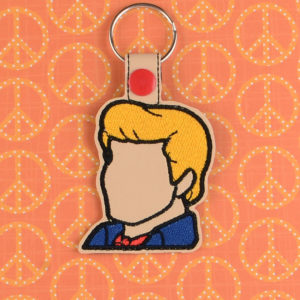 Scooby Doo Minimalist Fred fob ITH machine embroidery design