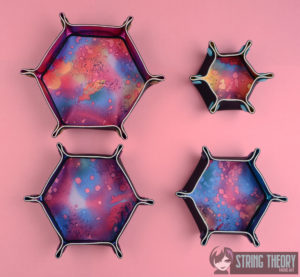 Feature Fabric Hexagonal dice tray ITH machine embroidery design