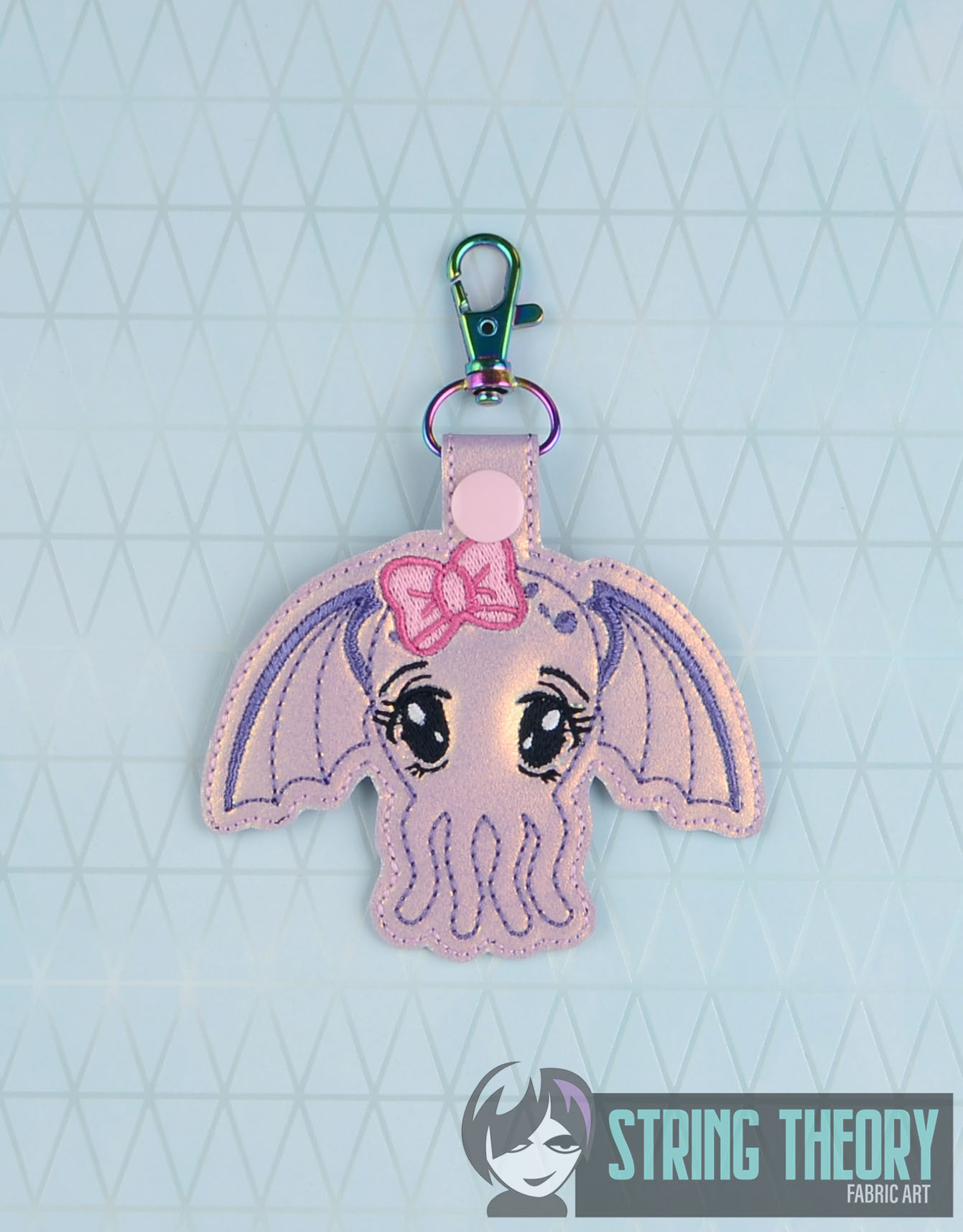 Chibi Miss Cthulhu fob ITH machine embroidery design