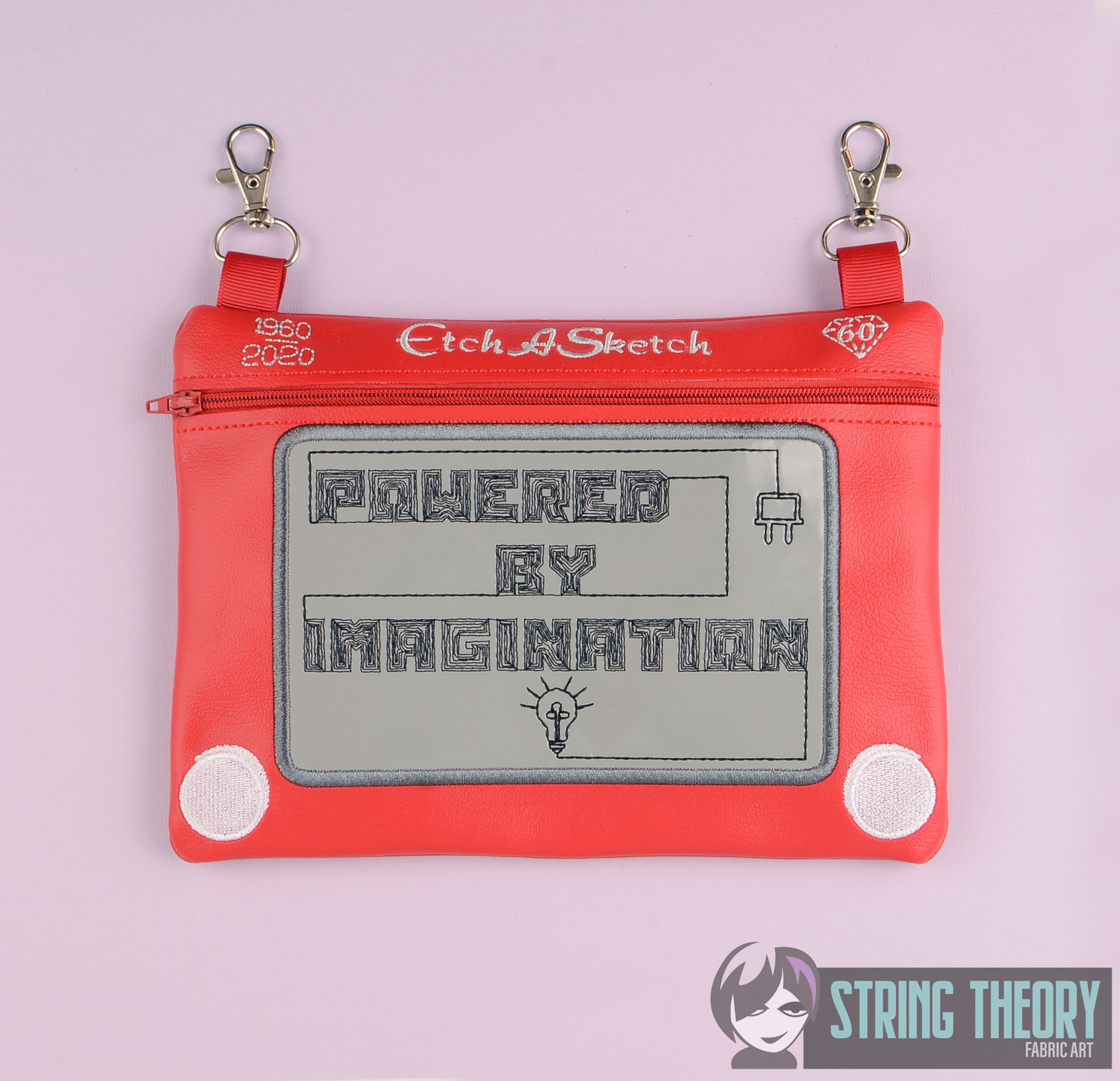 EtchASketch zip bag ITH machine embroidery design