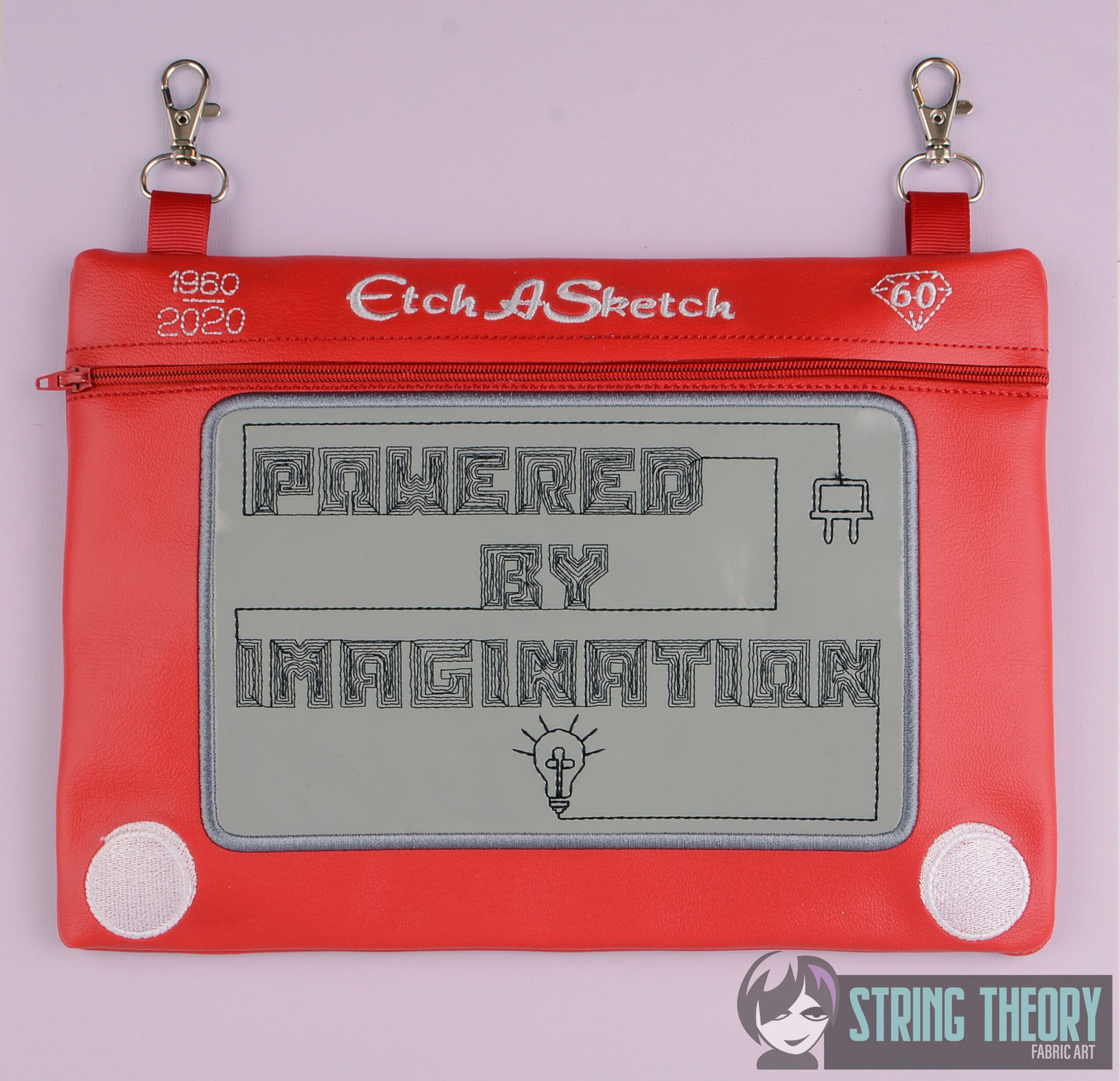EtchASketch zip bag ITH machine embroidery design