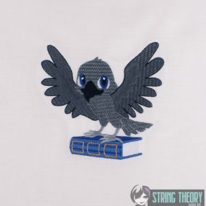 Chibi Ravenclaw Crow machine embroidery design