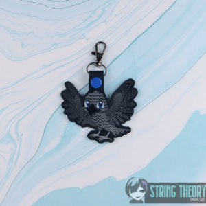 Chibi Ravenclaw Crow fob ITH machine embroidery design