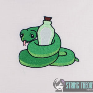 Chibi Slytherin Potion Snake machine embroidery
