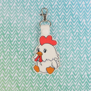 Chibi Chicken fob ITH machine embroidery design