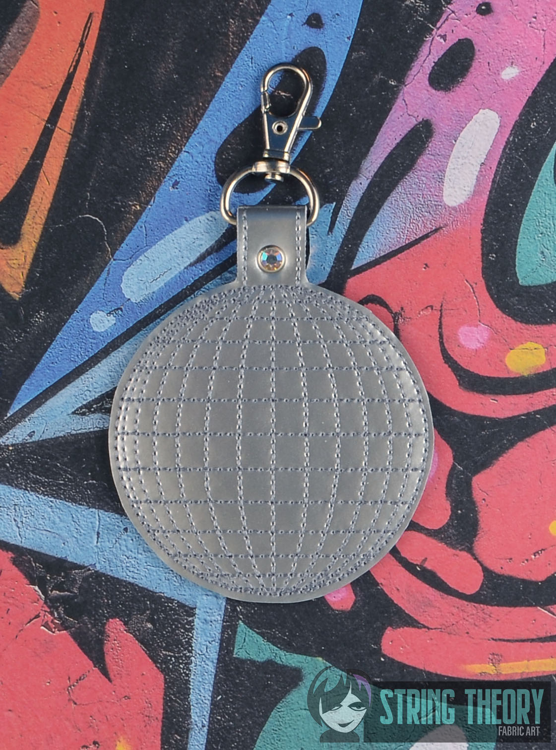 Disco Ball fob ITH machine embroidery design