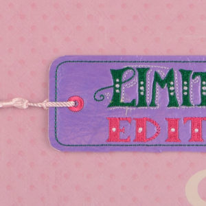 Limited Edition bookmark ITH machine embroidery design