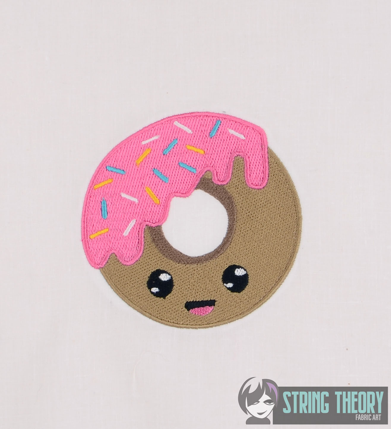 Kawaii Donut machine embroidery design