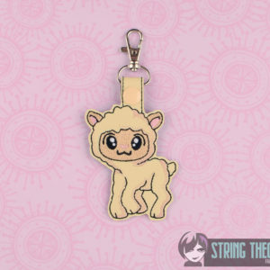 Chibi Alpaca fob ITH machine embroidery design