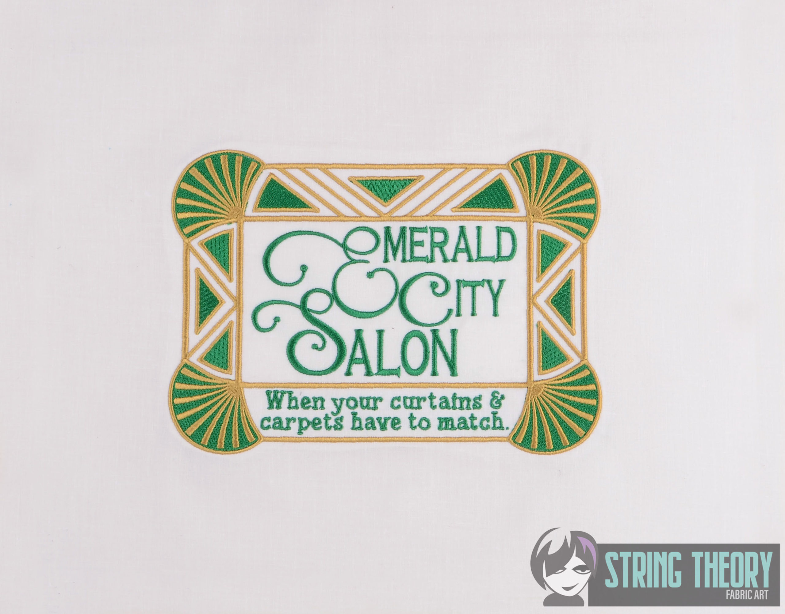Wizard of Oz Emerald City Salon Machine embroidery design