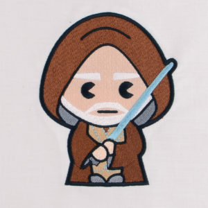 Chibi Obi-Wan Kenobi machine embroidery design