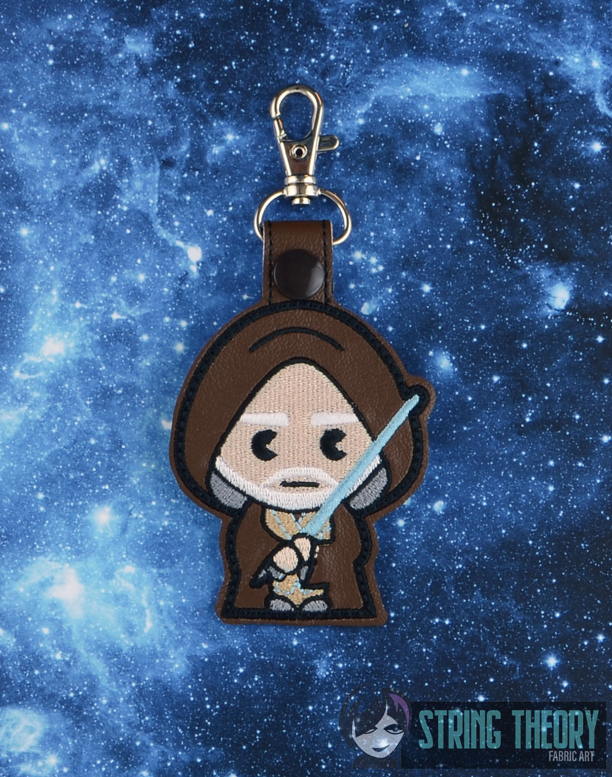Chibi Obi-Wan Kenobi fob ITH machine embroidery design