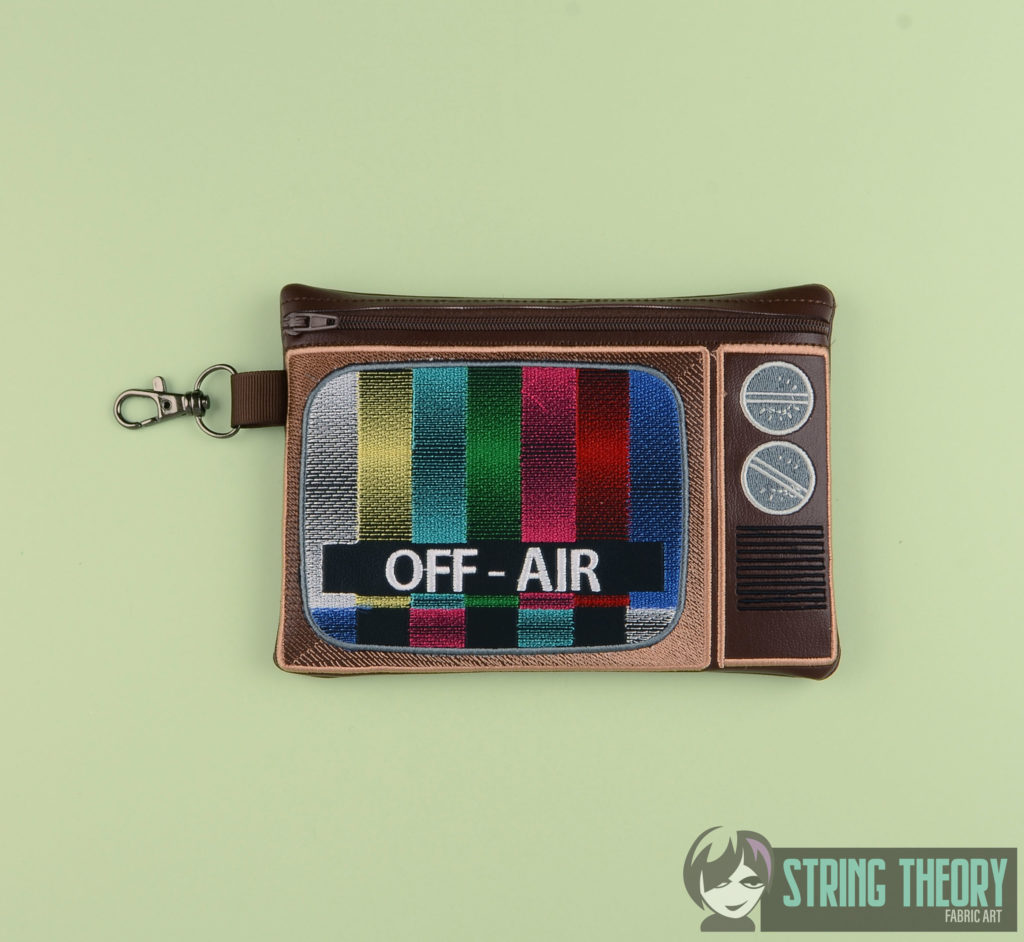 Console TV Partially Lined Zip Bag – 3 Versions – String Theory Fabric Art