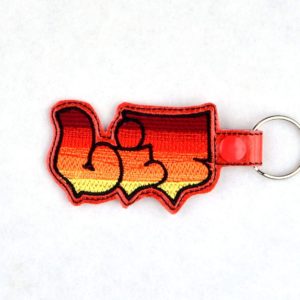 Lit graffiti fob ITH machine embroidery design