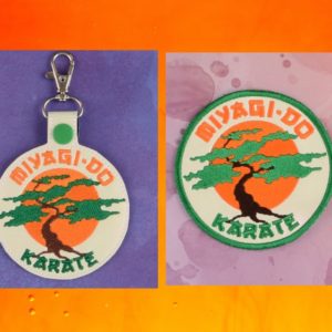 Miyagi-Do Karate Logo fob patch ITH machine embroidery design